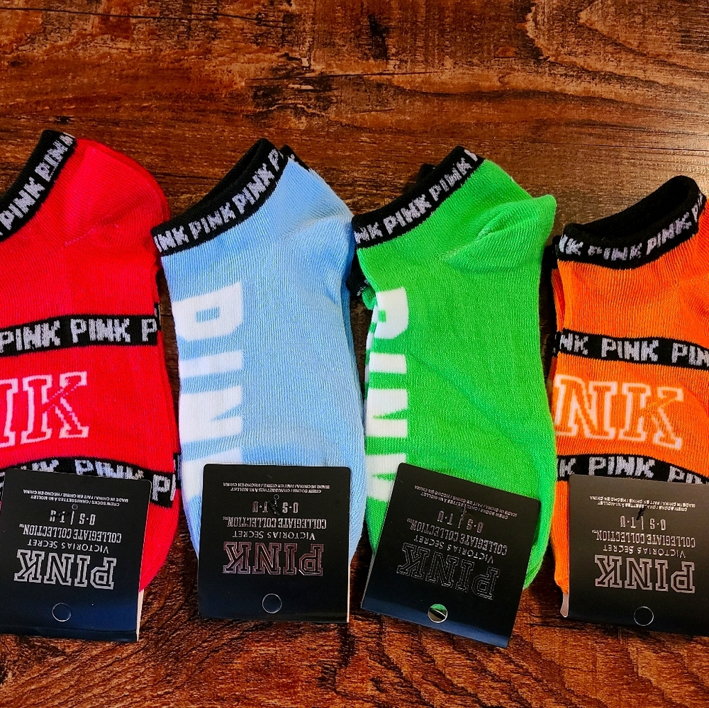 4 pair of VS Pink Socks